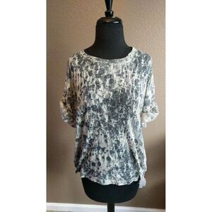 TopShop Sheer Shirt Size Small Black and White Splattered